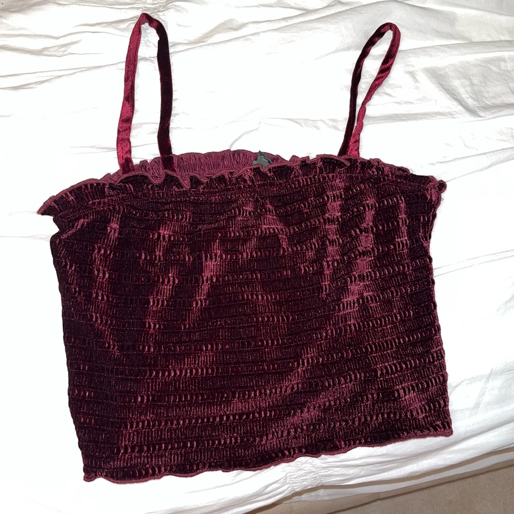 Maroon crop top size S